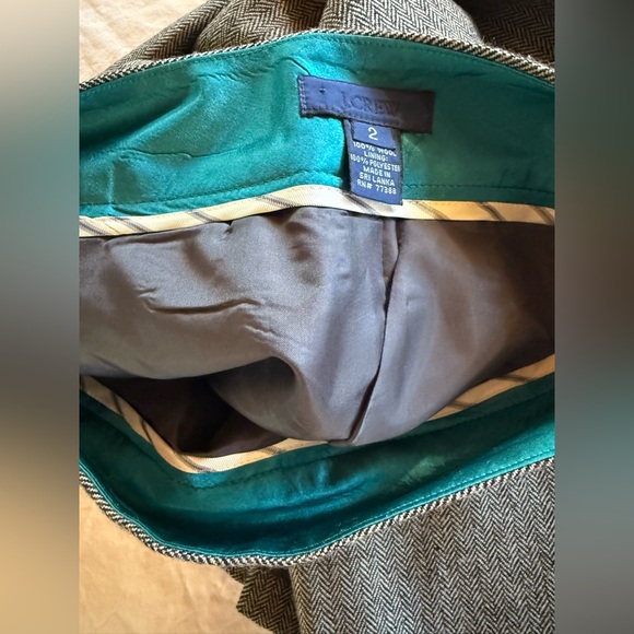 J. Crew Wool Tweed Front pleat skirt Size 2 - Picture 11 of 12